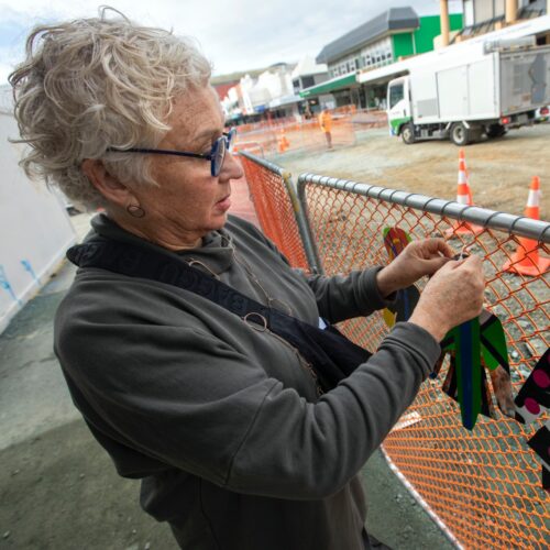 Picture by Tim Cuff - 23 July 2026 - MakeShift Spaces artworks in Bridge Street, Nelson, New Zealand: