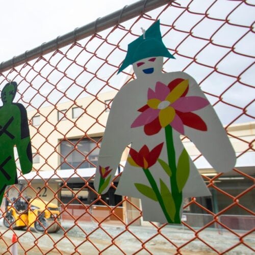 Picture by Tim Cuff - 23 July 2026 - MakeShift Spaces artworks in Bridge Street, Nelson, New Zealand: