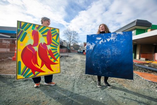 Picture by Tim Cuff - 23 July 2026 - MakeShift Spaces artworks in Bridge Street, Nelson, New Zealand:
